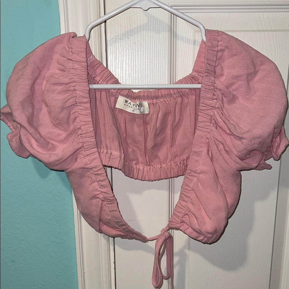 Native Pink Puff Sleeve Blouse
